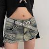 Bling Bling Gal Silver [Lamerry] Belt, Sparkly, Y2K, Belt, Glitter, Rhinestones, Flashy, Studs, 104cm, Women's, Men's,