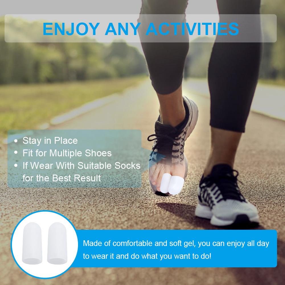 Sumifun Weiß 10 Paare/Box, Fuß-Silikon-Zehenabdeckung, Zehen-Valgus, überlappende Zehenabdeckung, Zehenkorrektur, Zehenschutz, Fußpflege