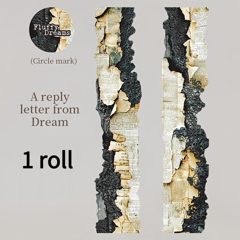 1 Roll "Retro Lace" Washi Tape, Vintage Lace Theme Stickers for Scrapbooking and Journal Decoration, Suitable for Scrapbook