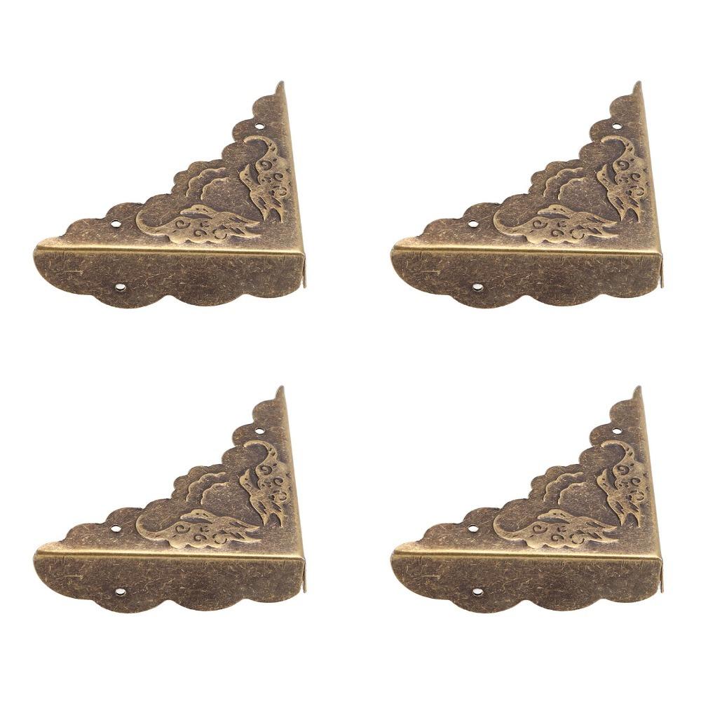 40pcs Right Angle Corner Protectors Iron Edge Guard Protector Furniture Corner Guard  Wooden Box