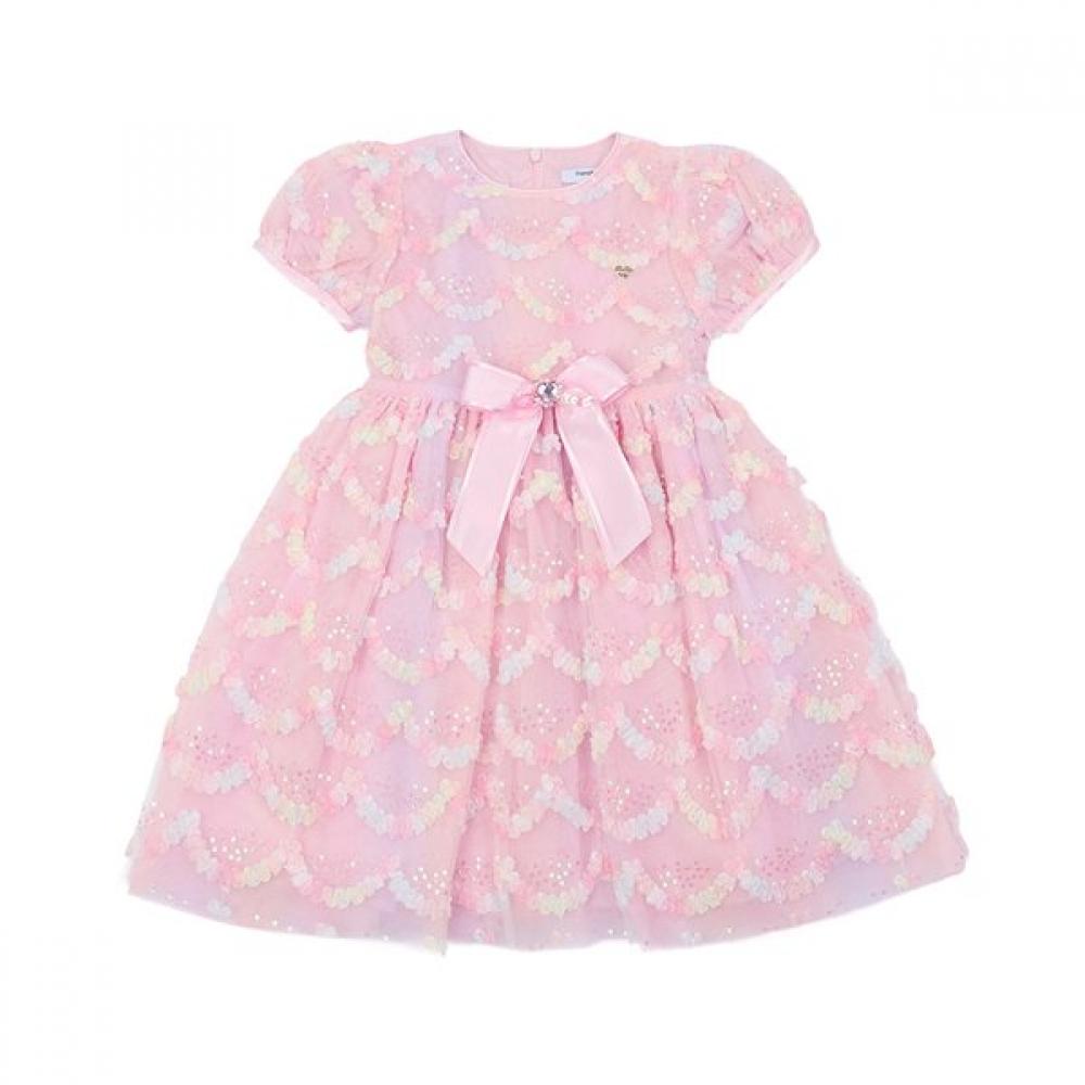 French Cat Spangle Tiered Dress Q51dso050 PK/110