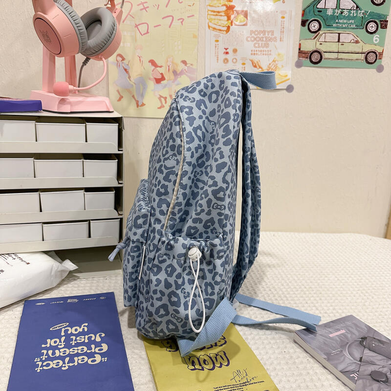 Rucksack mit Leopardenmuster, große Kapazität, Reiserucksack, Schultasche für Mittelschüler