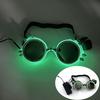 LED Steampunk Glasses Bar Fluorescent Party Halloween Christmas Holiday Rave Neon Music Glow Steampunk Sunglasses Y2k Decor