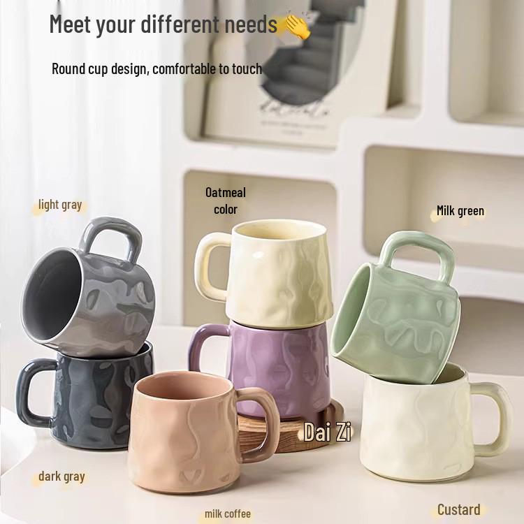 Ceramic Underglaze Breakfast Mug for Home or Office