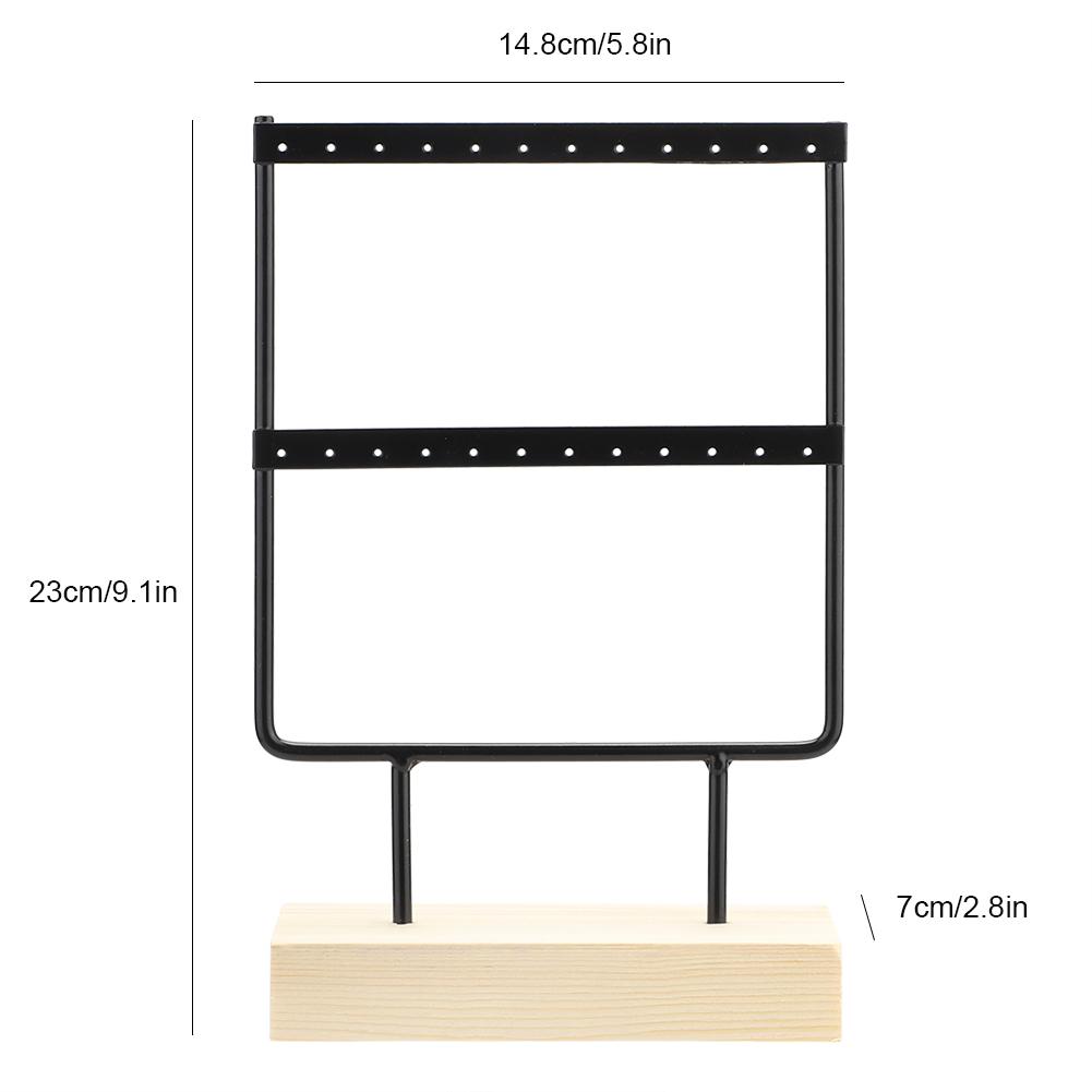 24 Holes Elegant Metal Jewelry Storage Rack Earrings Necklace Display Stand   for Home