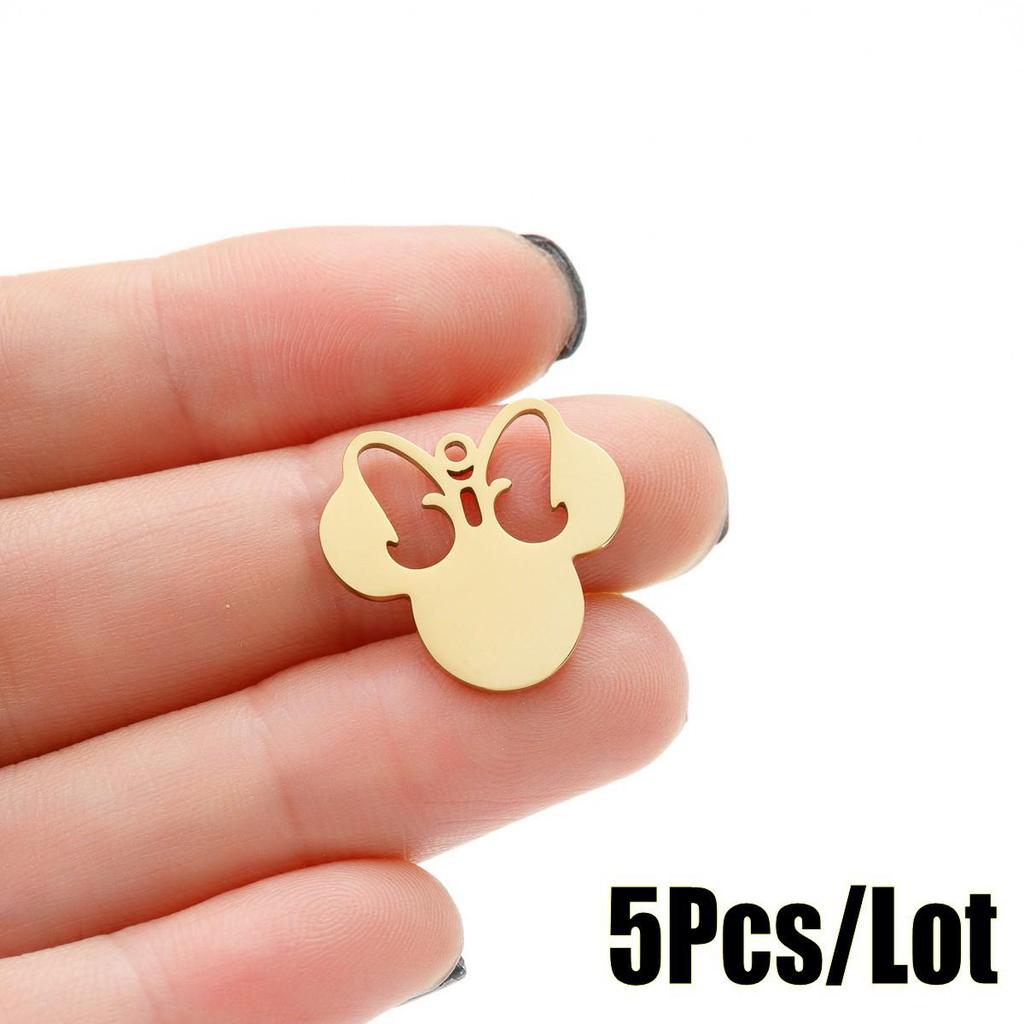 2025 DIY Stainless Steel Cross Pendant Necklace Accessories - 5-Pack