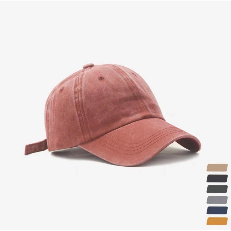Washed baseball cap female retro old deep top cowboy hat peaked cap versatile soft top hat male