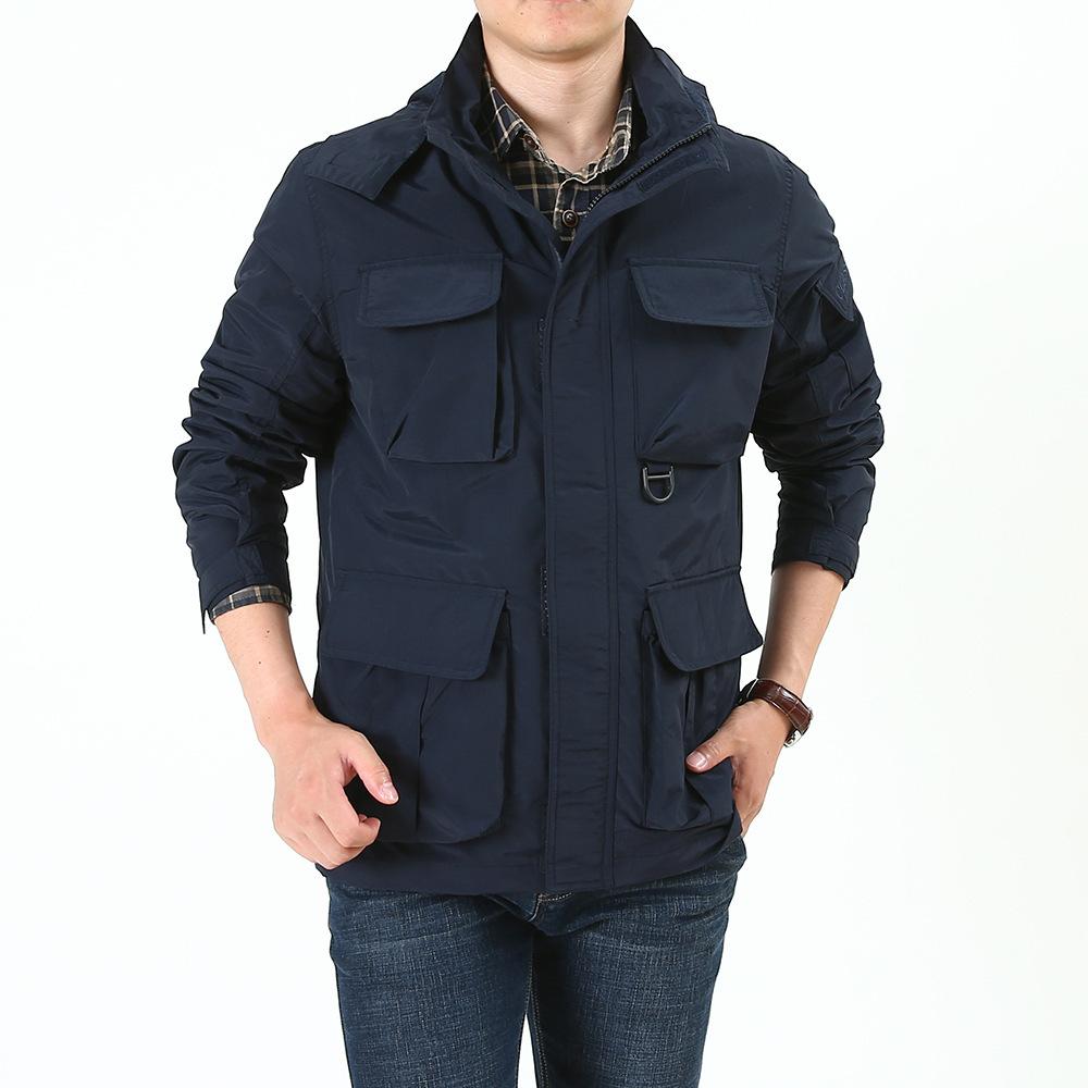 Spring and Autumn Casual Versatile Jacket Outdoor Mountaineering Sports Hooded Loose Jacket Men's Thin Top