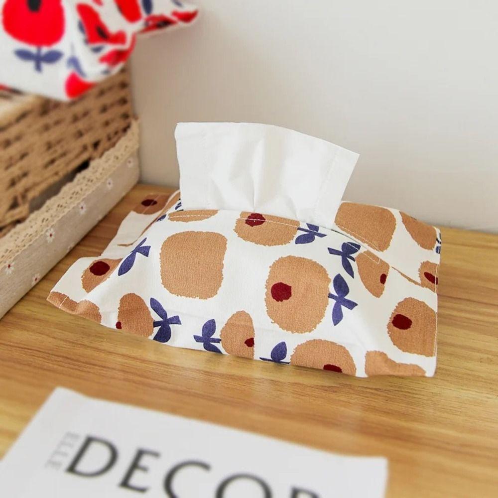 Portable Car Tissue Case Pastoral Style Car Napkin Holder Fashion Napkin Paper Bag  Seat Back