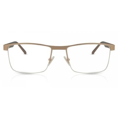 Semi Rimless Rectangle Gold Smartbuy Collection Tim 982e Fashion Unisex Eyeglasses