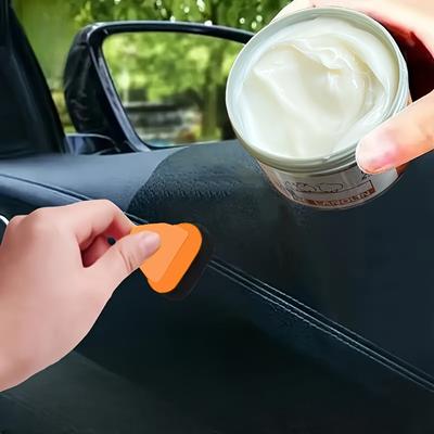 Creme zur Restaurierung von Kunstleder und Kunststoff fürs Auto, Kratzerreparatur und pflegende Politur für den Autoinnenraum, stellt den Glanz wieder her und schützt die Oberflächen des Autos