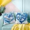 Short Plush Material Pillowcasehome Decor Seashells And Starfish Heart-Shaped Cushion Design Pattern Cushion Cover Suitable For