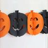 Halloween Spider & Bat Pumpkin Bunting - Festive Paper Decorations