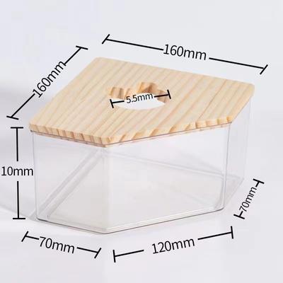 Hamster Sand Bath Shower Box Transparent Hamster Sand Bath Shower Room for Small Animals