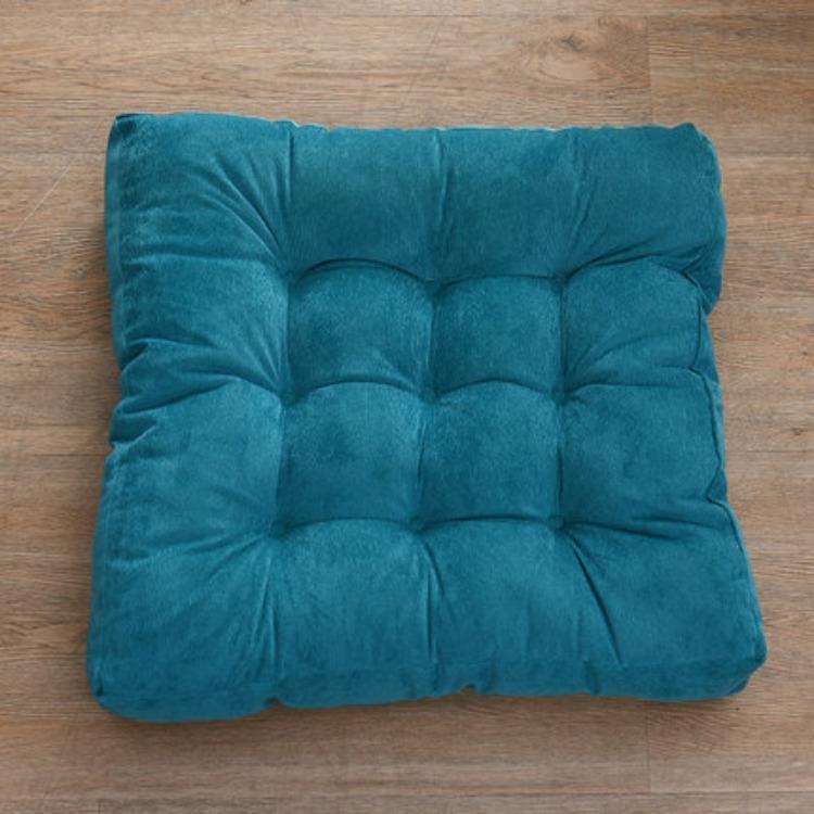 

Вельветовый коврик-татами, плюшевая и утолщенная подушка сиденья, подушка сиденья для йоги на балконе и массажа бедер 55*55cm синий