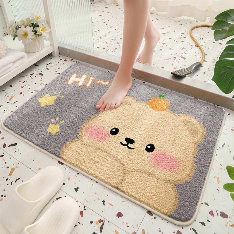 Bathroom Anti Slip Floor Mat Moisture Moisture-wicking Bathroom Foot Rug Cartoon Animal Toilet Anti slip Mat Bathroom Bathroom Carpet