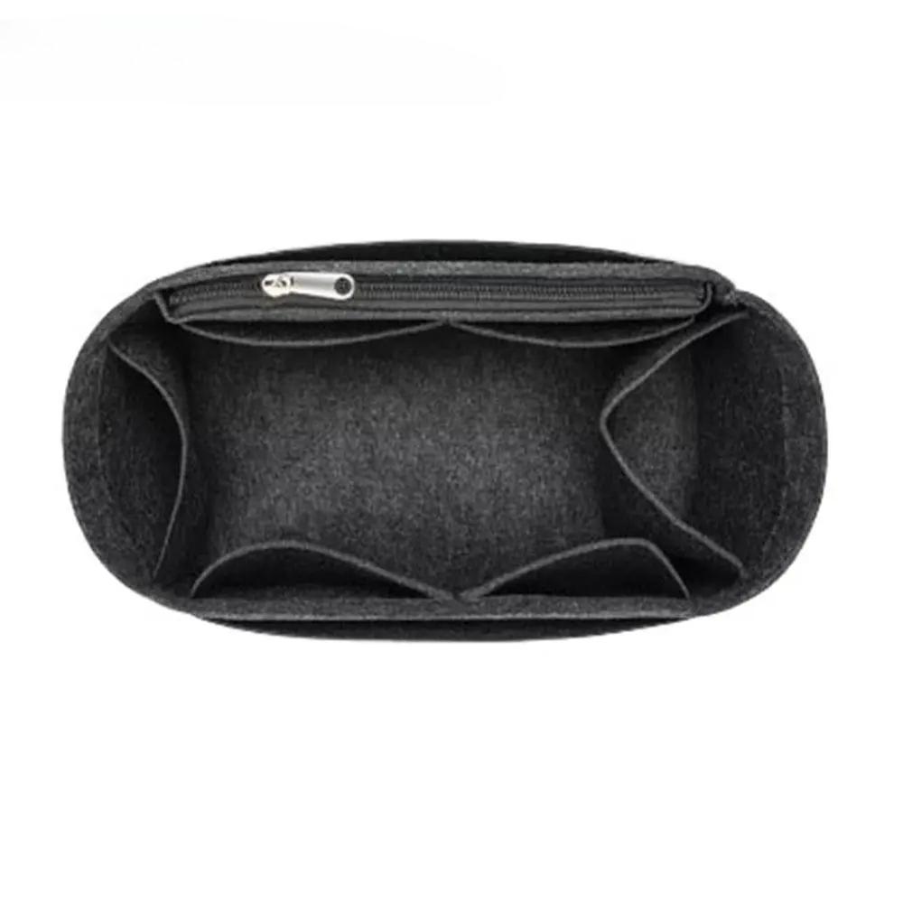 Women's Felt Makeup Bag Large Capacity Lined Storage Bag Liner Purse Organiser Pouch Handbag Multi Functional Inner liner Bag Tote Bag