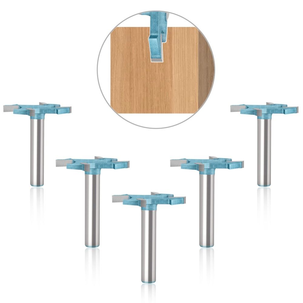 

6mm 6.35mm Shank Milling Cutter T Type Trimming Machine Convenient Router Bit