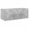 Vidaxl Ścienna Szafka Tv Z Led, Szarość Betonu, 80X35X31 Cm