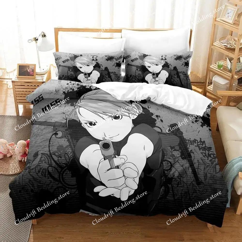 Fullmetal Alchemist Bedding Set Single Twin Full Queen King Size Bed Set Adult Kid Bedroom Duvet Cover Sets 3D Print Anime Bed