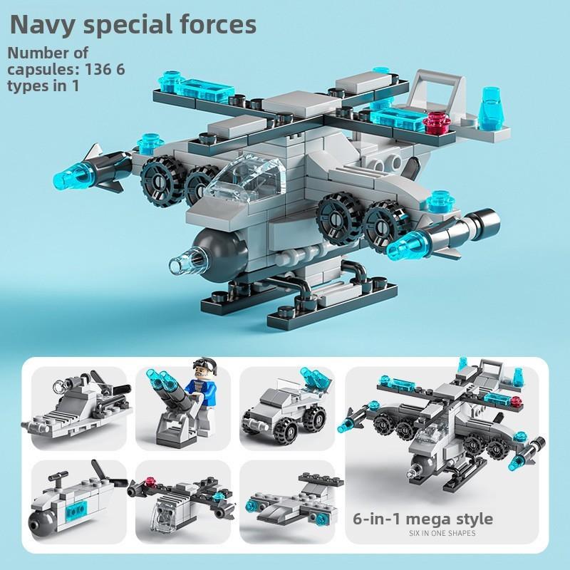 Military Transforming Fire Truck Building Block Set For Kids Educational Play
