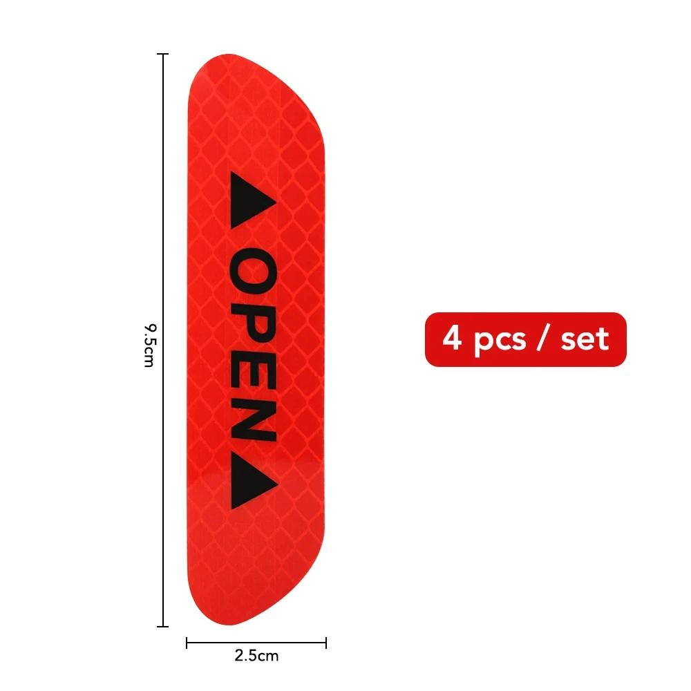 4PCS/set Car Reflective Strips Warning Stickers For Kia Ceed Sportage Rio 3 4 Picanto Sorento Borrego Soul Car Door Stickers