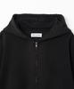 Millo Archive Damaged Short Zip-Up Hoodie [Black]