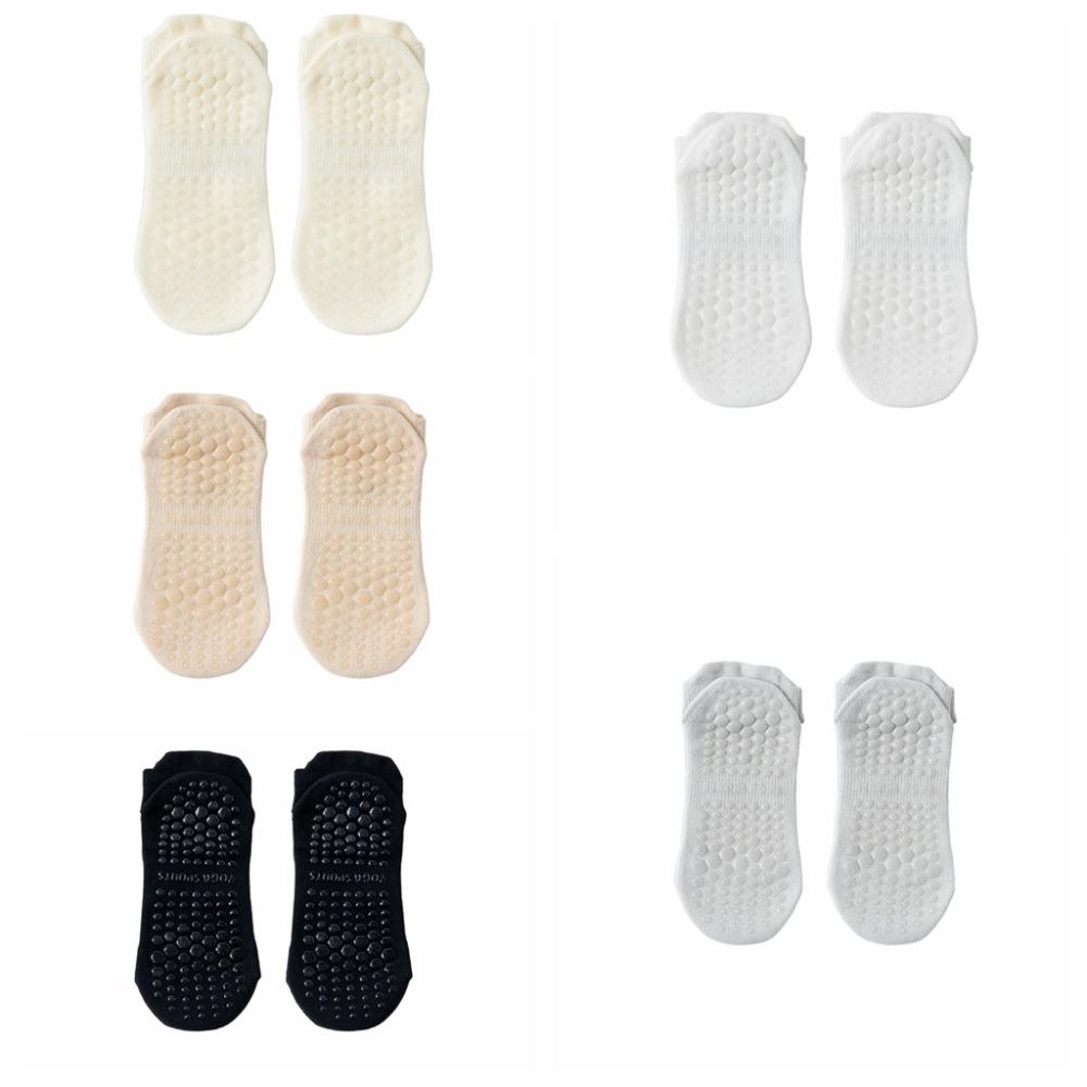 5Pairs Sweat-Absorbent Anti-Slip Fitness Socks Simple Short Tube Socks Yoga Socks Women  Women