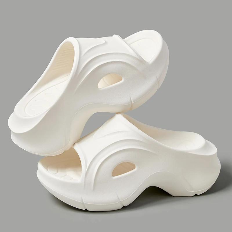 Summer Women's Slippers Lightweight Thick Sole Non-slip Sandals Unique Beach Shoes EVA Material Leisure Comfort Outdoor Slippers