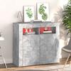 Vidaxl Cabinet With LED Lighting, Concrete Gray, 80 X 35 X 75 Cm