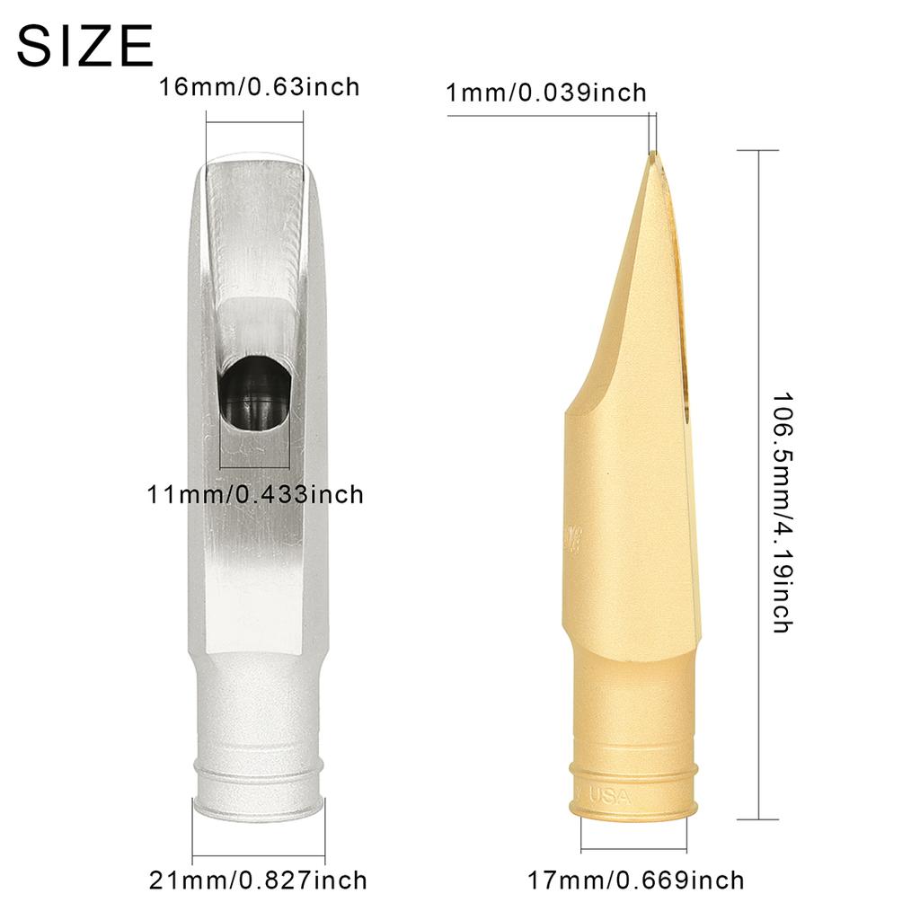 SLADE Tenor Saxophone Mouthpiece Premium Brass Saxophone Mouthpiece with Case Woodwind Instrument Parts & Accessories