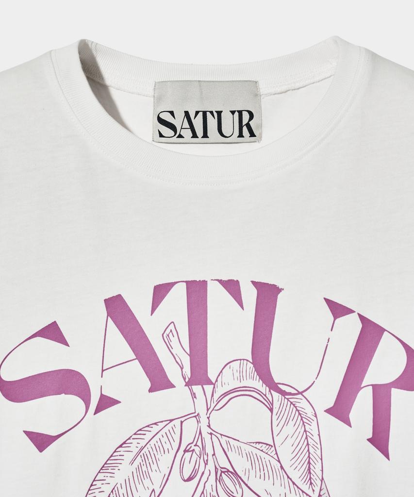 Seteo (W) Capri Citron Drawing Summer Graphic Short Sleeve T-Shirt Magenta Purple