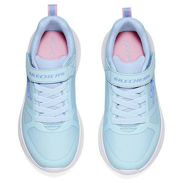Skechers Girls Comfortable Versatile Classic Cute Dopamine Non-Slip Durable Low-Top Casual Shoes Kids sneaker Blue Pink 303852L-LBPK