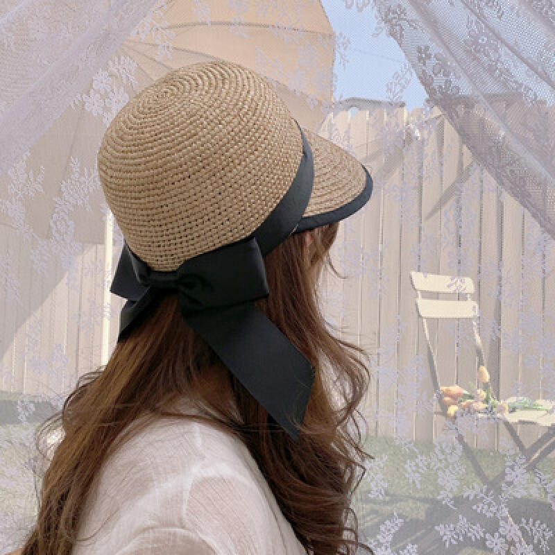 Натуральная рафия шляпная лента летняя шляпа соломенная солнцезащитная кепка black