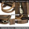 CONTACT'S Genuine Leather Business Bags for Men High Quality Briefcase Sling Shoulder Messenger Bags Tote 14 Inch Laptop Bags
