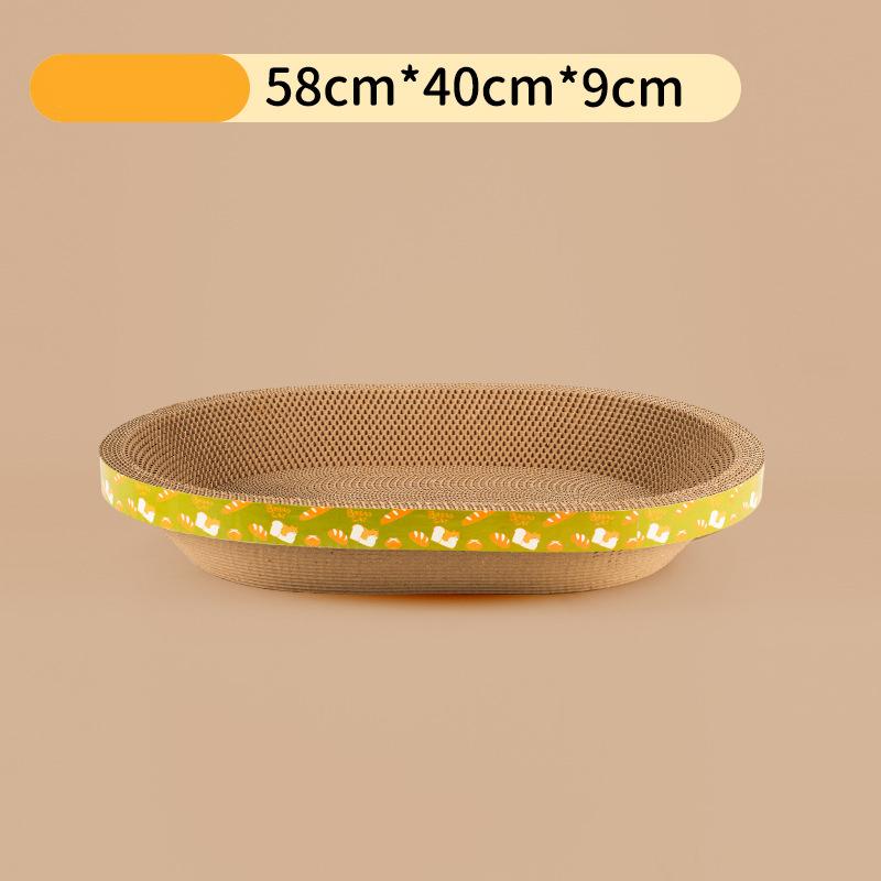 Cat Scratching Board Protect Furniture Grinding Claw Toys Oval Corrugated Paper Wear-resistant Cat Nest Cat Accessories