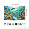 2D Ocean Animals Backdrop Underwater World Dolphin Turtle Fish Kids Birthday Party Banner