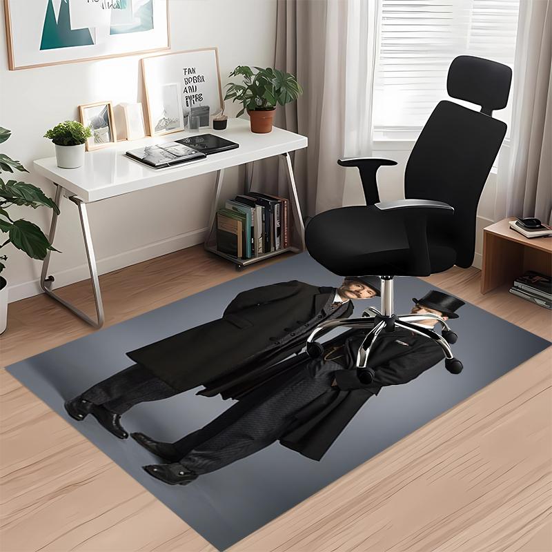Sherlock Printed Carpetrugfor Office Chair Living Room Bedroom Kitchen Room Decor Gifts