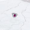 Silver Ring with Natural Ruby 2.03ct, Cubic Zirconia, Weight of the Product 4.22 G (2165125)