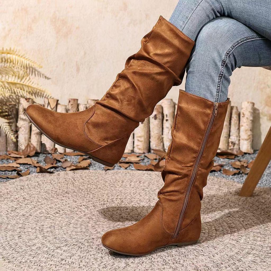 Autumn Winter Women Ankle Boots 2025 Retro Outdoor Boots Comfortable Big Size Flat Heel Shoes Women Zapatos De Mujer