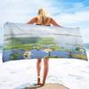Water Lilies Oversized Microfiber Beach Towel,Lightweight Pool Swim Palm Tree Bath Towel,Cute Quick Dry Sand Proof Beach Towel