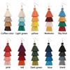 Bohemian Fringe Long Gradient Multilayer Drop Earrings Women Silk Fabric Ethnic Tassel Earring