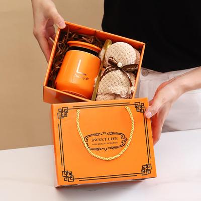 4 In 1 Ceramic Coffee Cup Set With Towel Bear & Spoon For Weddings, Birthdays, And Special Occasions - Includes Gift Box