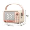 HIFI Wireless Portable Retro -compatible Speaker Alarm Clock Aux Stereo USB Loud Home Decor Aesthetic Gift