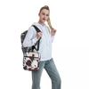 Brown White Cowhide Pattern Insulated Lunch Bag for Kids School Cooler Thermal Food Box Tote Portable Lunch Boxes Container