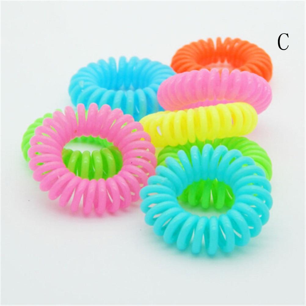 1/10PC Hair Accessories Spring Gum Hair Ties No Crease Coil Hair Tie Ponytail Clear Telephone Wire Elastic Hair Bands Plastic