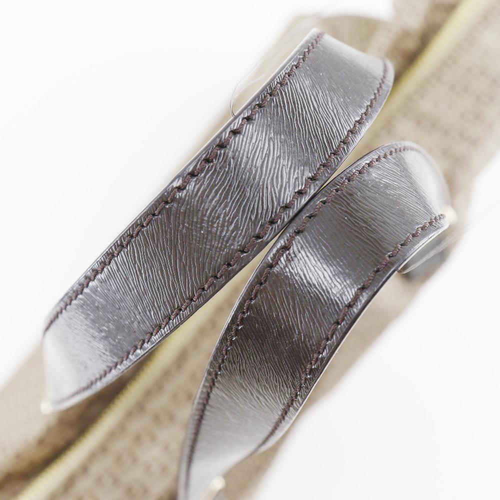 FENDI micro zucchini Tote Bag Brown/Gold Hardware Nylon/Calfskin Women Used