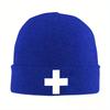 Neue Schweizer Flagge Mützen Modekappen Unisex Erwachsene Outdoor Sport Strickmütze Herbst Winter Muster Elastische Mütze