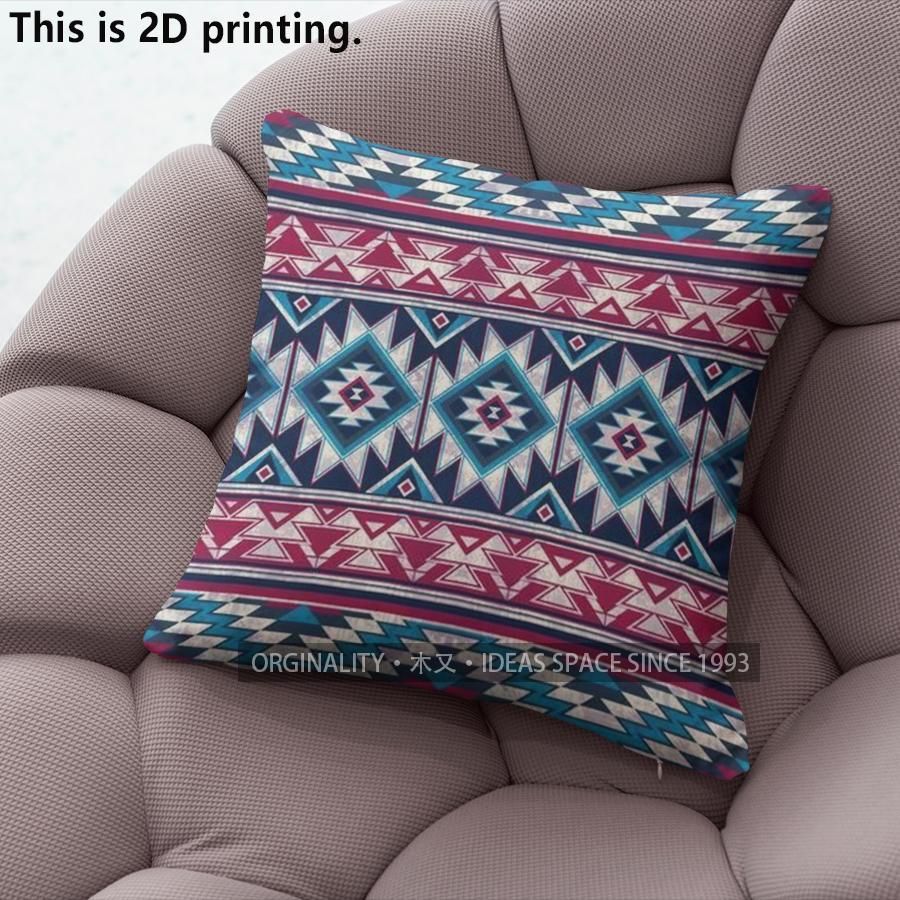 Bohemian Style Paisley Floral Throw Pillow Covers Pattern Cushion Cover Suitable For Sofa Bedroom Car Pillow Cover