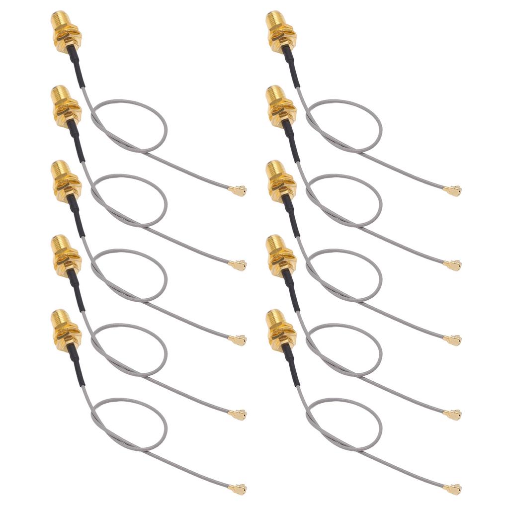 10PCS Coaxial Adapter Cable RF Signal Extension Cables 50 Ohms for GPS Systems Receivers Scanners